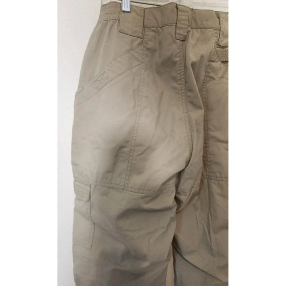 5.11 Tactical Series Cargo Military Pants Mens Khaki Elastic Waist 36x30 Pockets